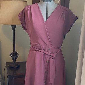 Monteau Faux Wrap Dress